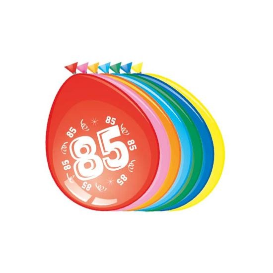 Ballonnen 85 jaar (Ø30cm, 8st)